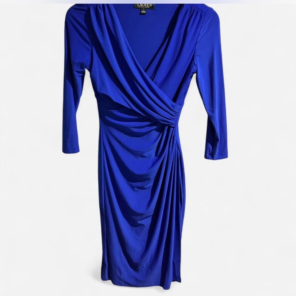 Lauren Ralph Lauren Royal Blue Midi Dress